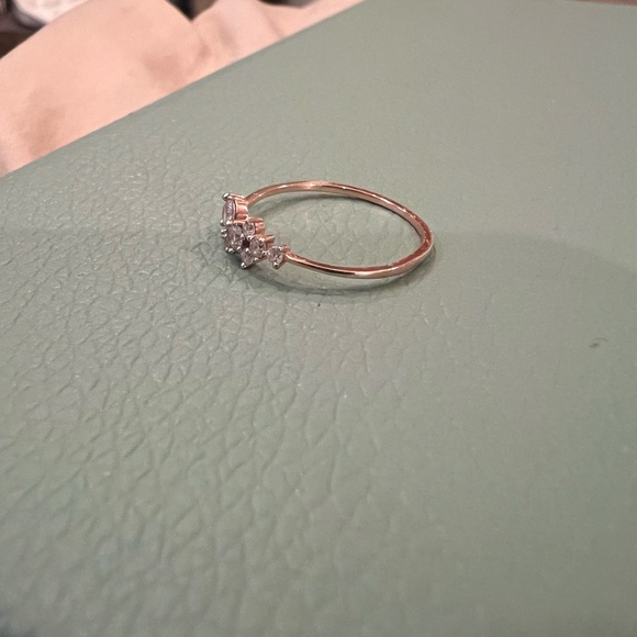 Rose Gold Ring with lab diamonds Size 7.25 - Picture 4 of 6